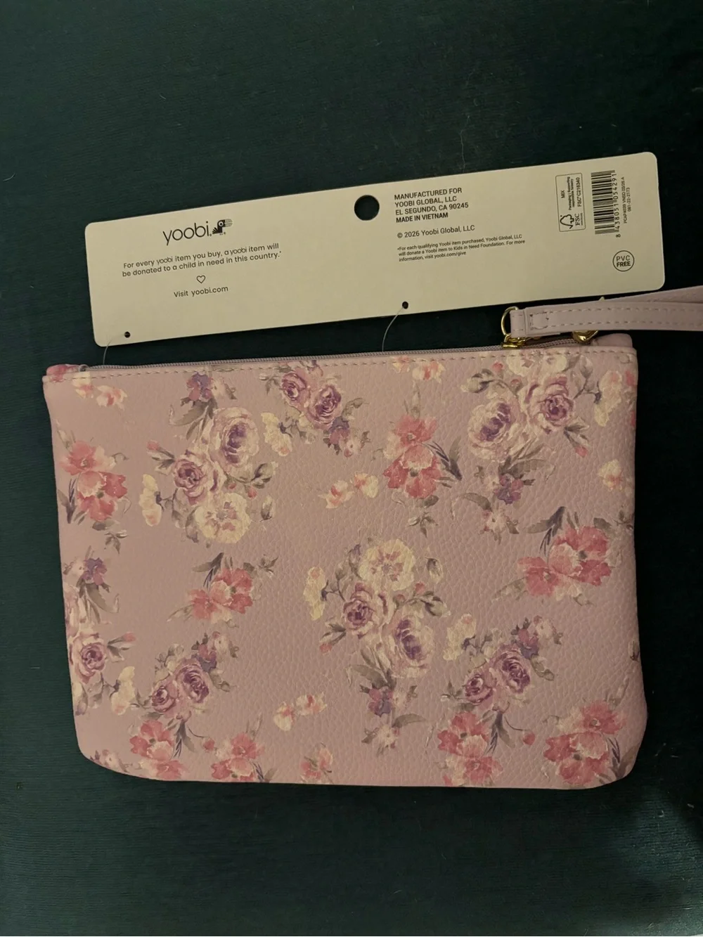 LoveShackFancy x Target Accessory Pouch with Strap in color Hibiscus